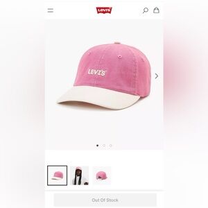 NWT - Levi's Pink and Cream Baseball Cap